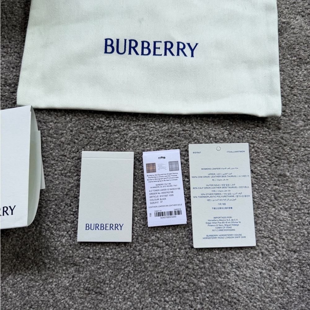 burberry tower loafer- womens size 37 - Picture 11 of 16